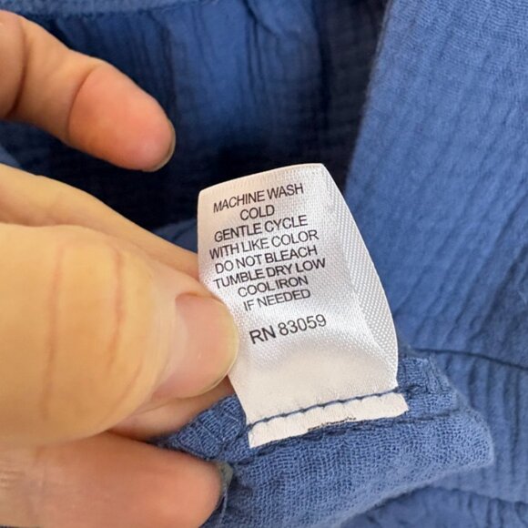 Anthro Drew Blue 2 piece cotton gauze lounge set - Picture 8 of 10